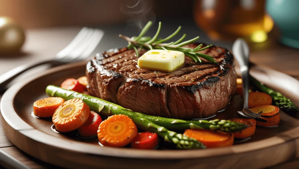Grilled Denver steak with perfect sear and tender marbling