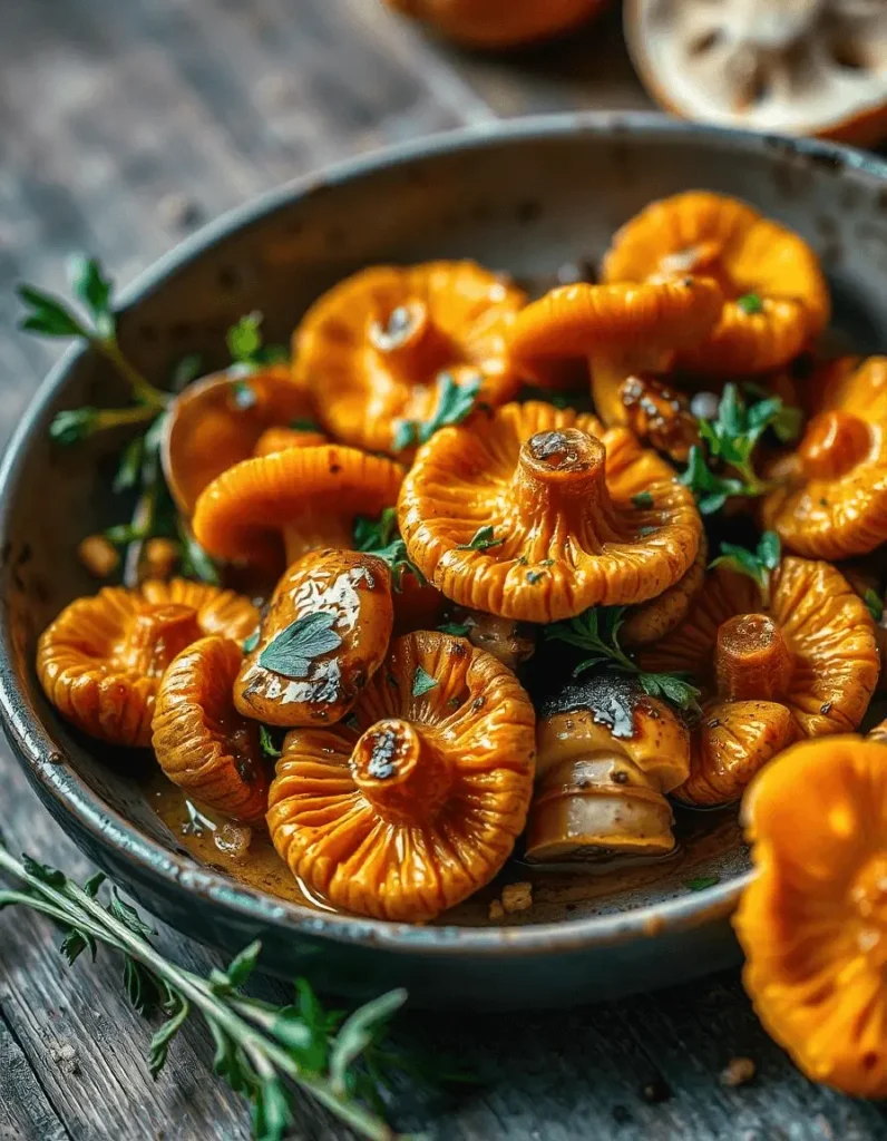 Chicken of the woods recipe with garlic and herbs