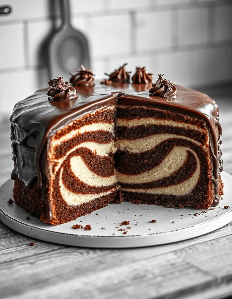 Zebra cake recipe ingredients laid out on a kitchen counter