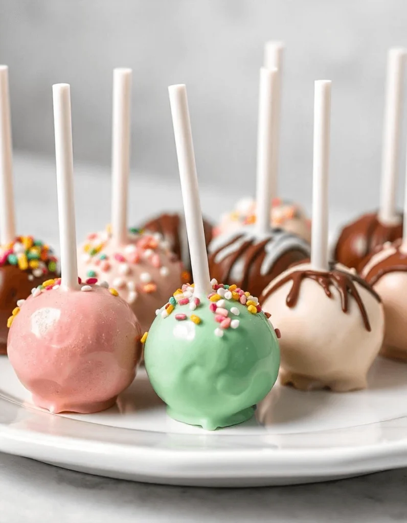 Vibrant Starbucks cake pops with pastel colors