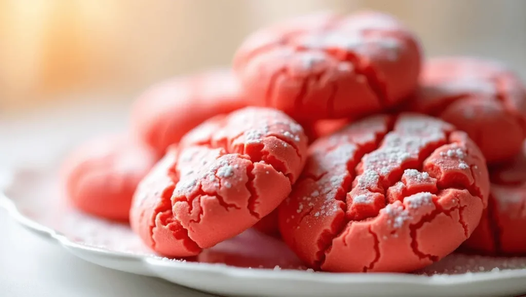 Vibrant Red Cool Whip Cookies