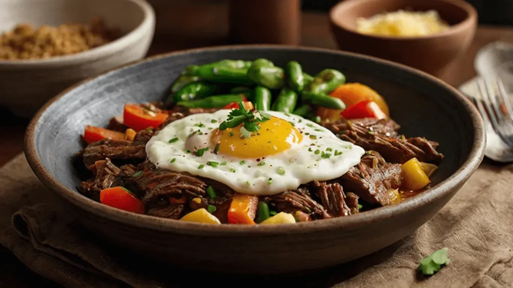 Simple Beef and Rice Bowl with Vegetables